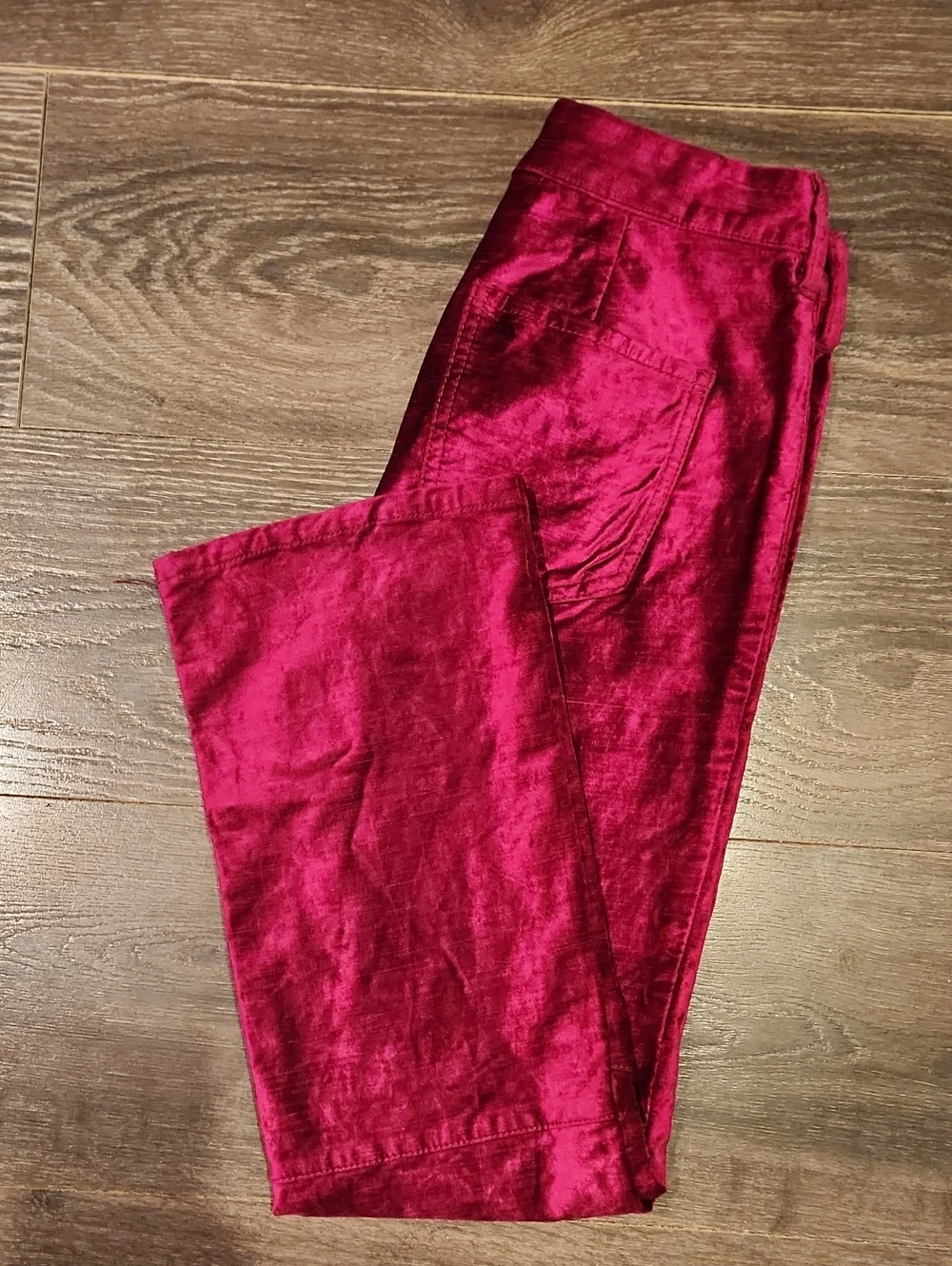 ❤️ NWOT! FREE PEOPLE HIGH RISE CROP FLARE CRUSHED VELVET/ VELOUR JEANS, 2 (26)